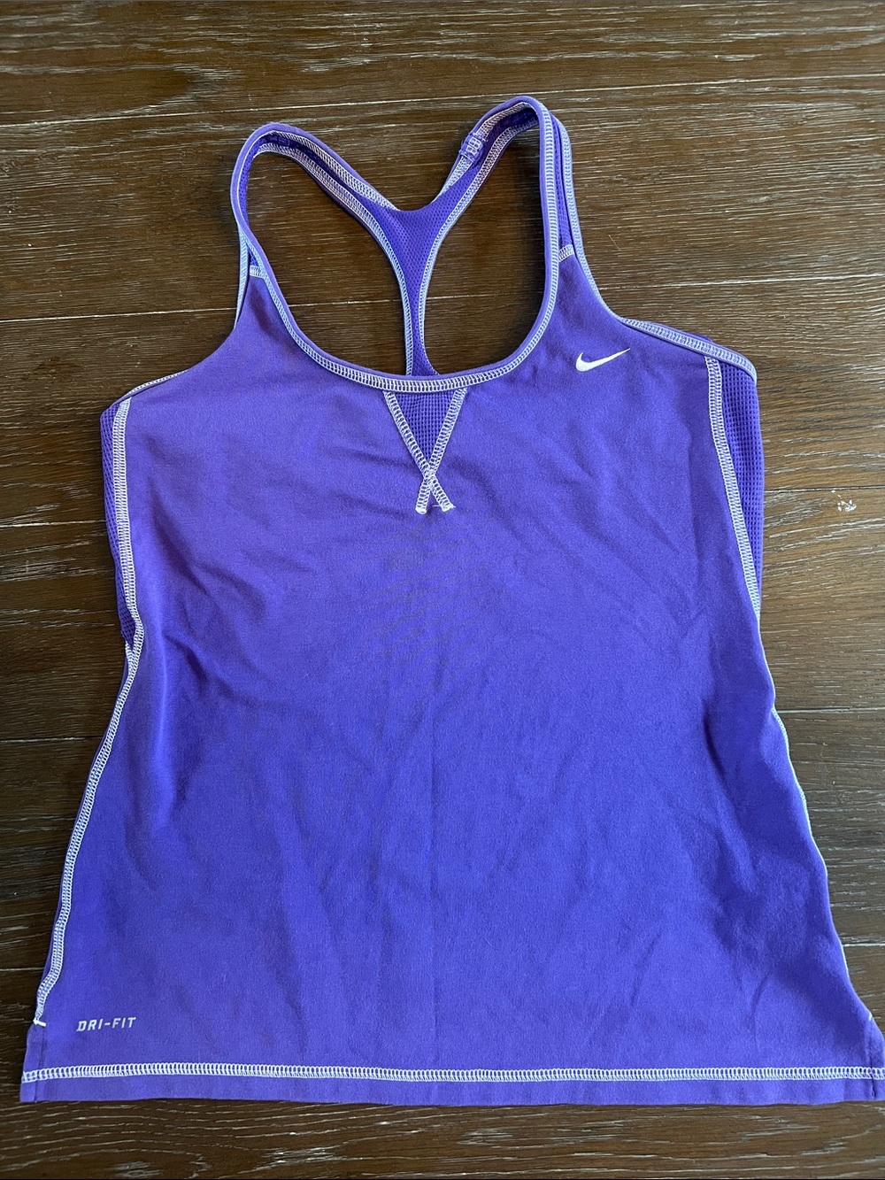Nike Purple Dri-FIT Racerback Tank with Shelf Bra